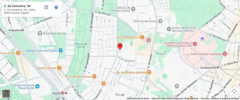 Mapa de la ubicación de Centro Hortens en C. de Camarena, 161 (Aluche, Madrid)
